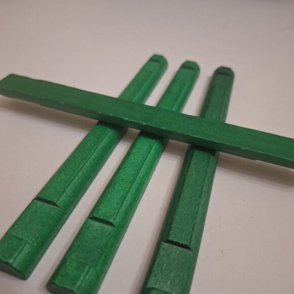 Lincoln Logs Wooden Flat Green‎ Replacement Pieces 3 Notch 8 Inch Long Half - Picture 4 of 8
